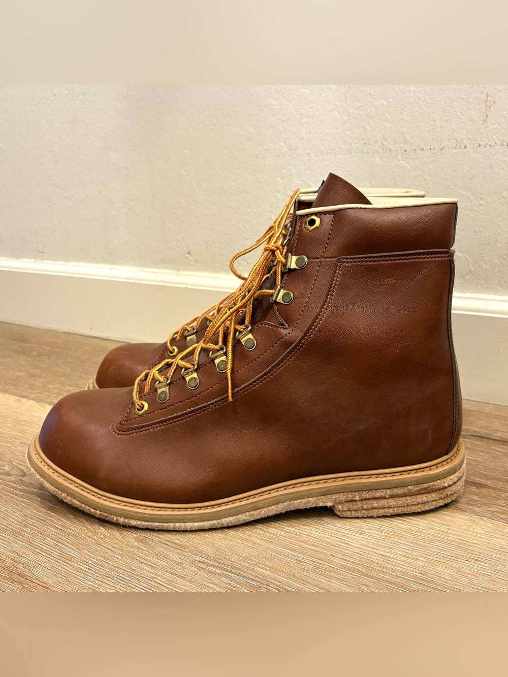 LL Bean vintage leather Fly Fishing Angler Wading Boots Shoes Felt sole Men’s 13 - Picture 4 of 12